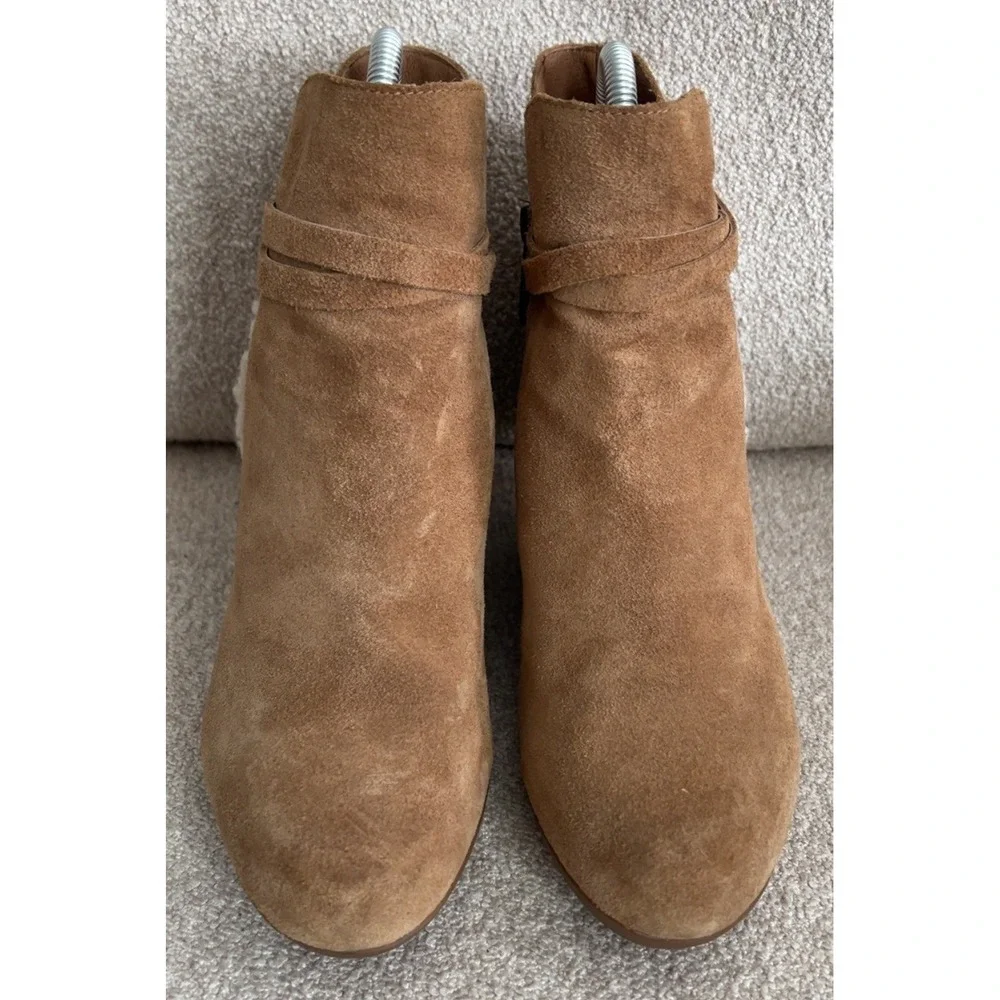 UGG Wedge Suede Shearling Side Zip Boots | SZ: 8.5